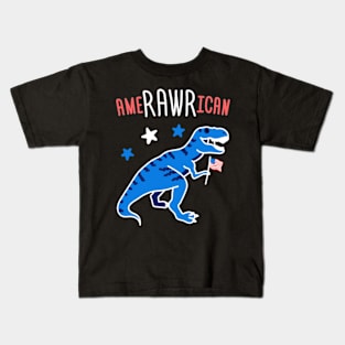 AMERAWRICAN DINO dinosaurs t shirt Kids T-Shirt